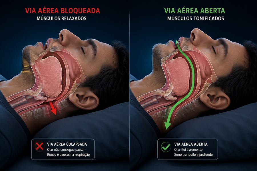 Anatomia da via aérea e músculos da garganta